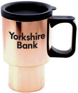 Promotional Travel Mugs: 14oz Grand Bronze Travel Mugs